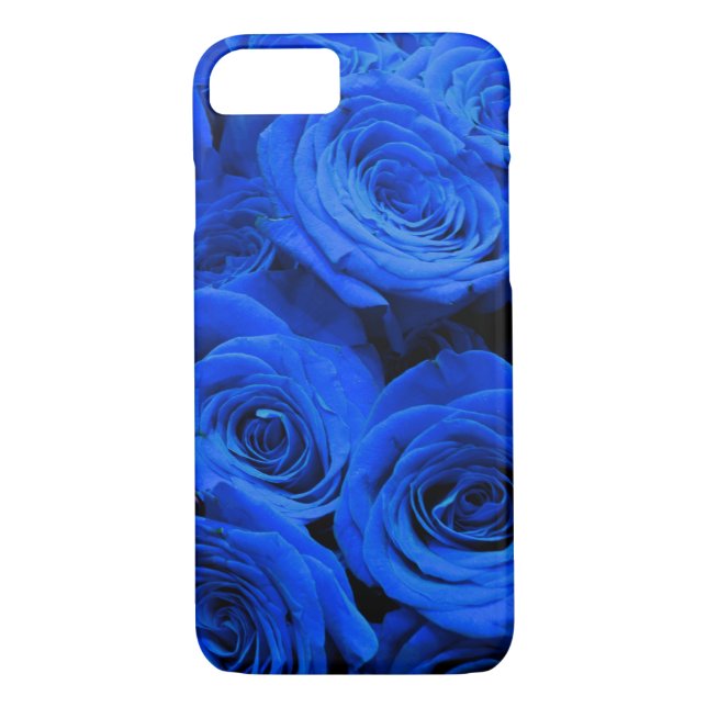 Blau blühende Blumen blauer Rose Case-Mate iPhone Hülle (Rückseite)