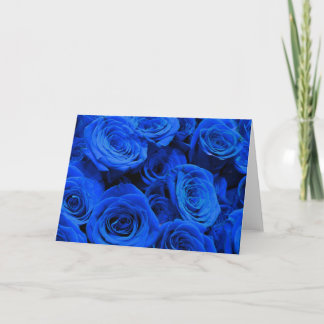 Blau blühende Blumen blauer Rose Karte