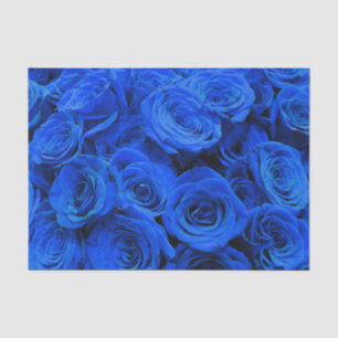 Blau blühende Blumen blauer Rose Seidenpapier