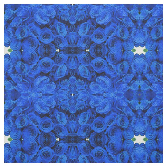 Blau blühende Blumen blauer Rose Stoff (Muster)