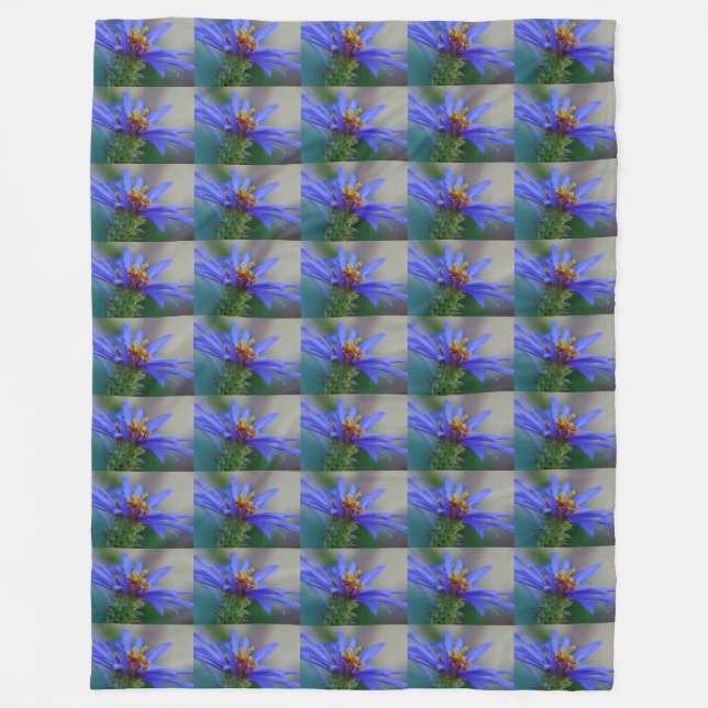 Blau blüht Wiesenfeldgarten-Blumenblattreben Fleecedecke (Vorderseite)