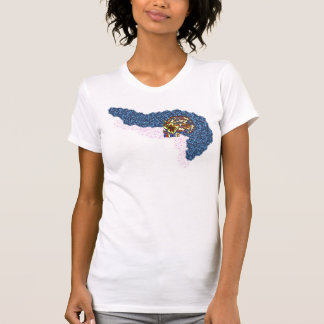 Blau-Blumen Durchmesserdes los! T-Shirt