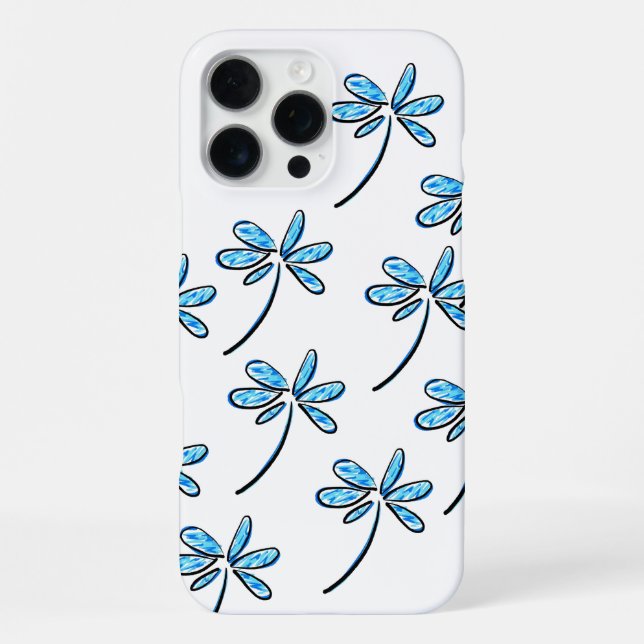 blau blumig iPhone hülle (Rückseite)
