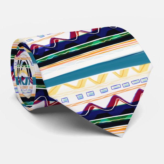 blau-bordeauxrot und gelb krawatte (Gerollt)