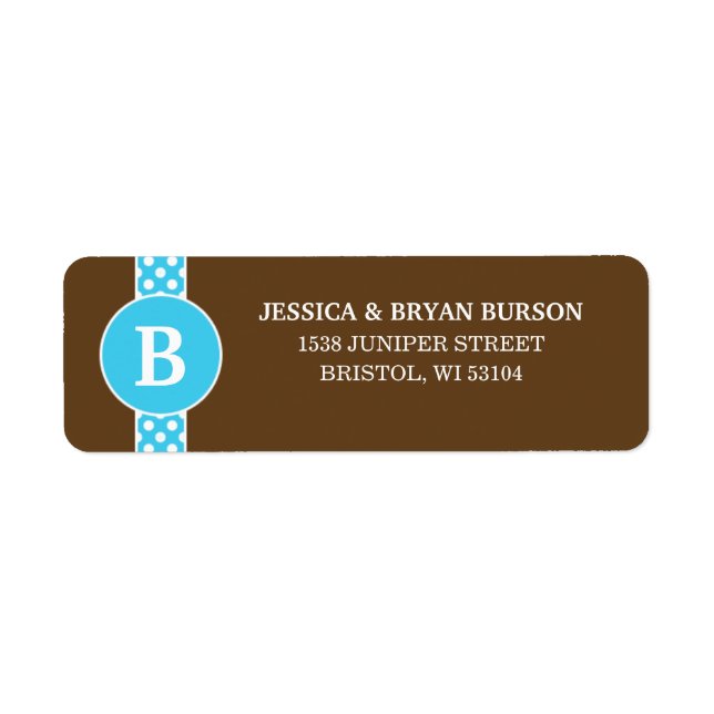 Blau/braun Mit Monogramm Farbtöne (Vorne)