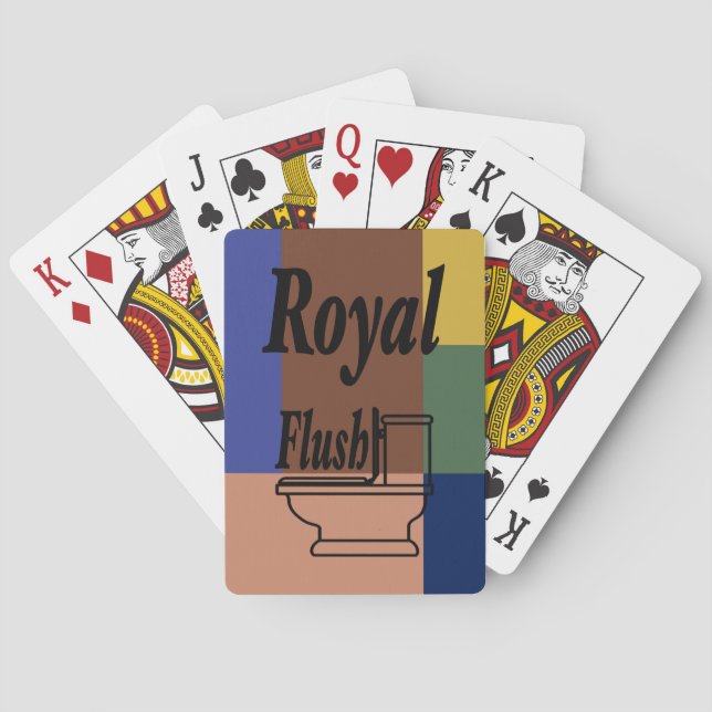 Blau-braun-Tan-Gelb-Farbblock drucken Spielkarten (Rückseite)