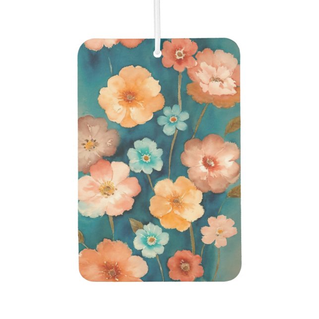 Blau, Bronze und Rostflora Autolufterfrischer (Vorderseite)