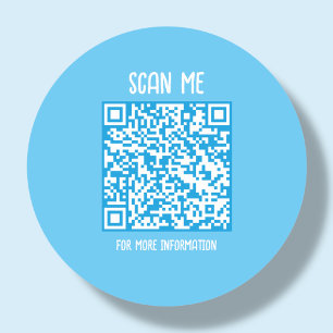 Blau   Business QR Code Scannable Runder Aufkleber