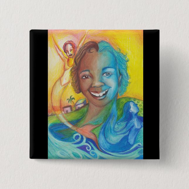 Blau Button (Vorderseite)