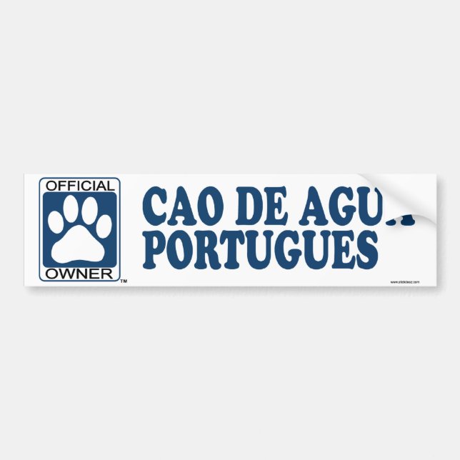 Blau Cao De Agua Portugues Autoaufkleber (Vorne)