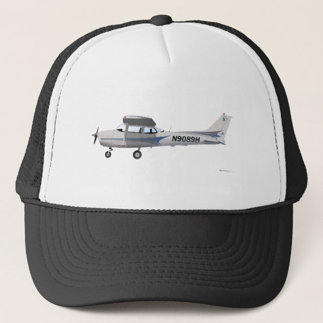 Blau Cessnas 172 Skyhawk Truckerkappe (Vorderseite)