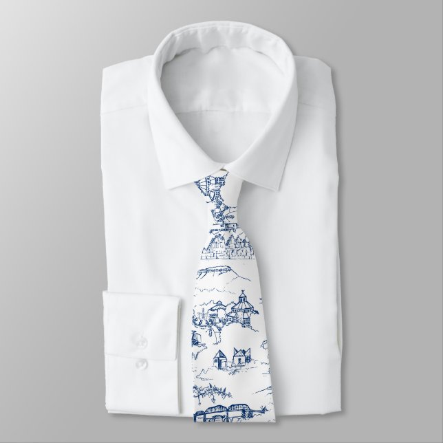 Blau Chattanoogas Toile Krawatte (Gebunden)