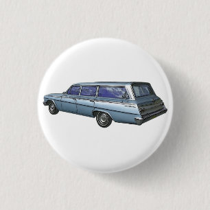 Blau-Chevrolet-Kombiwagen 1962 Button