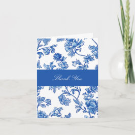 Blau-Chinoiserie-Brautparty Dankeskarte