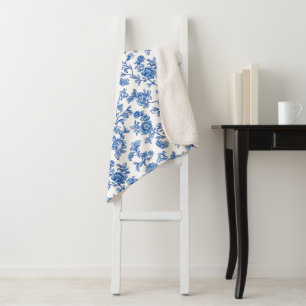Blau-Chinoiserie-Individuelle Name Sherpadecke