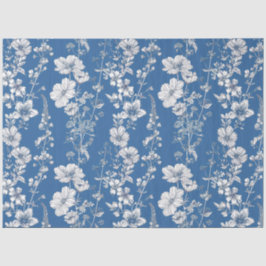Blau-Chinoiserie-Wildblume Seidenpapier