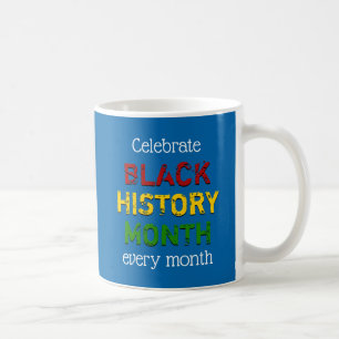 Blau Christliche Schrift SCHWARZE GESCHICHTE M Kaffeetasse