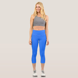 Blau (Crayola) (einfarbig) Capri Leggings