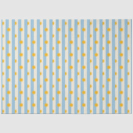 Blau-creme-gestreiftes Gold-Sunburst-Seidenpapier Seidenpapier