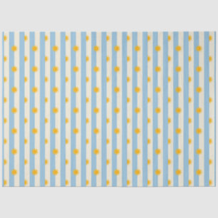Blau-creme-gestreiftes Gold-Sunburst-Seidenpapier Seidenpapier