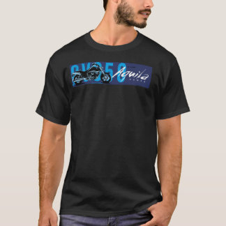 Blau-Cyan-blaues T-Shirt Aquilas