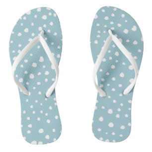 Blau-Dalmatiner-Punkte, Dalmatiner-Punkte, gepunkt Flip Flops