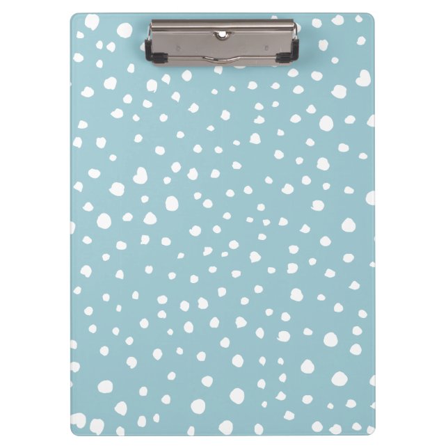 Blau-Dalmatiner-Punkte, Dalmatiner-Punkte, gepunkt Klemmbrett (Vorderseite)