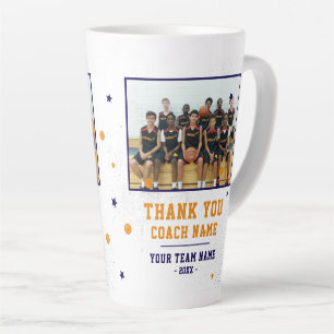 Blau Danke Trainer Teamname und Teamfoto Milchtasse