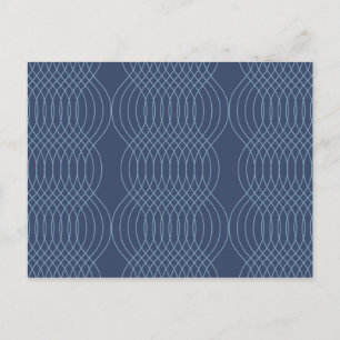 Blau, dekorativ, einfach, modern, trendige und gew postkarte