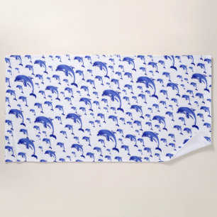 Blau, Delphin, Fisch, Natur, Wasser, Design, Strandtuch