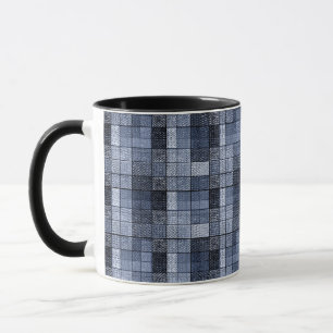 Blau, Denim, Tartan, Karo . Tasse
