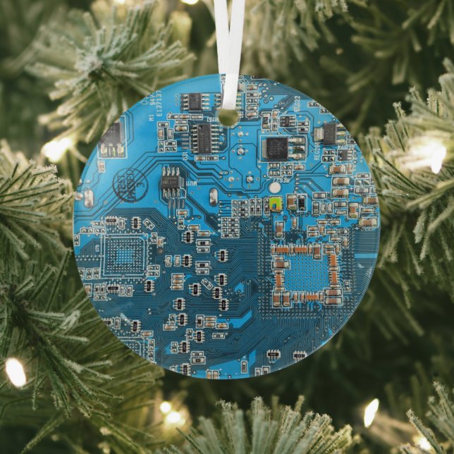 Blau der Computergehäuse Ornament Aus Glas (InSitu)