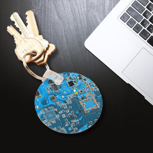 Blau der Computergehäuse Schlüsselanhänger