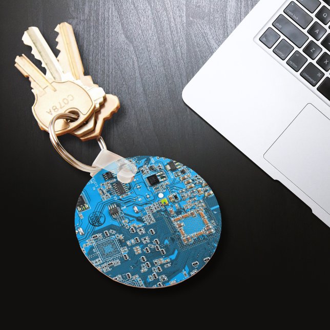 Blau der Computergehäuse Schlüsselanhänger (Von Creator hochgeladen)