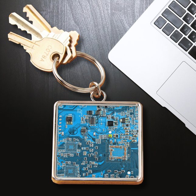 Blau der Computergehäuse Schlüsselanhänger (Von Creator hochgeladen)