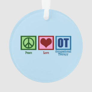 Blau der FriedensLiebe-Beschäftigungstherapie-OT Ornament