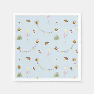 Blau der Wasserfarbe Serviette