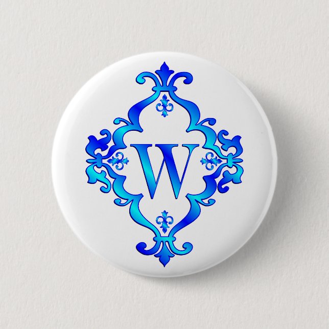 Blau des Buchstabe-W Button (Vorderseite)