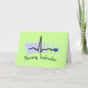 Blau des Krankenpflege-Lehrer-QRS Karte