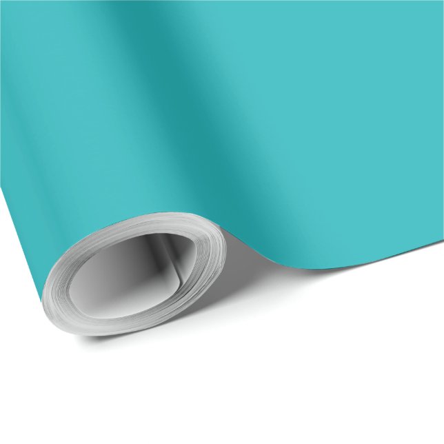 Blau des Meeres aquamarin Geschenkpapier (Rolleneckpunkt)