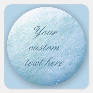 Blau des Seifenblase-Punkt-1260C Quadratischer Aufkleber