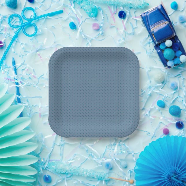 Blau-Design Pappteller (Party)