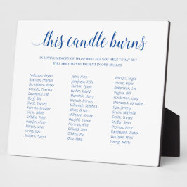 Blau Diese Kerze blendet die Wiedersehen der Klass Fotoplatte