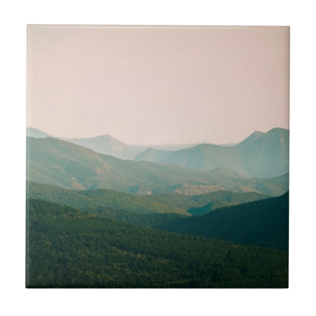 Blau durch die Berge Fliese (Vorderseite)