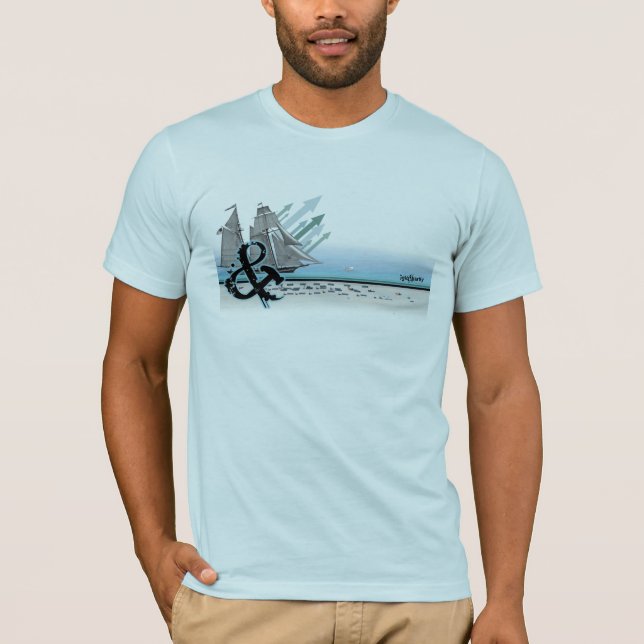 "Blau" durch Nick T-Shirt (Vorderseite)