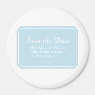 Blau einfach elegant Save the Date Magnet
