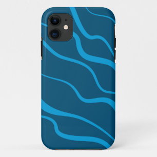 Blau, einfach, modern, coole Wellenabstraktion Case-Mate iPhone Hülle