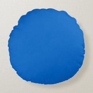 Blau einfarbige Farbe Rundes Kissen