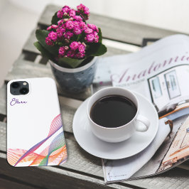 Blau elegant bunt wavy Case-Mate iPhone hülle