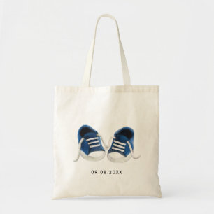 Blau erwartete Baby-Mitteilung, Baby, das bald Tragetasche